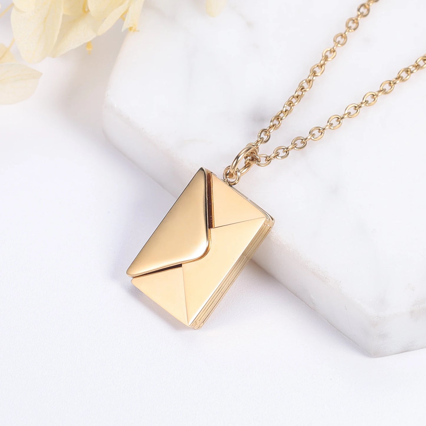 Secret Message Envelope Necklace.