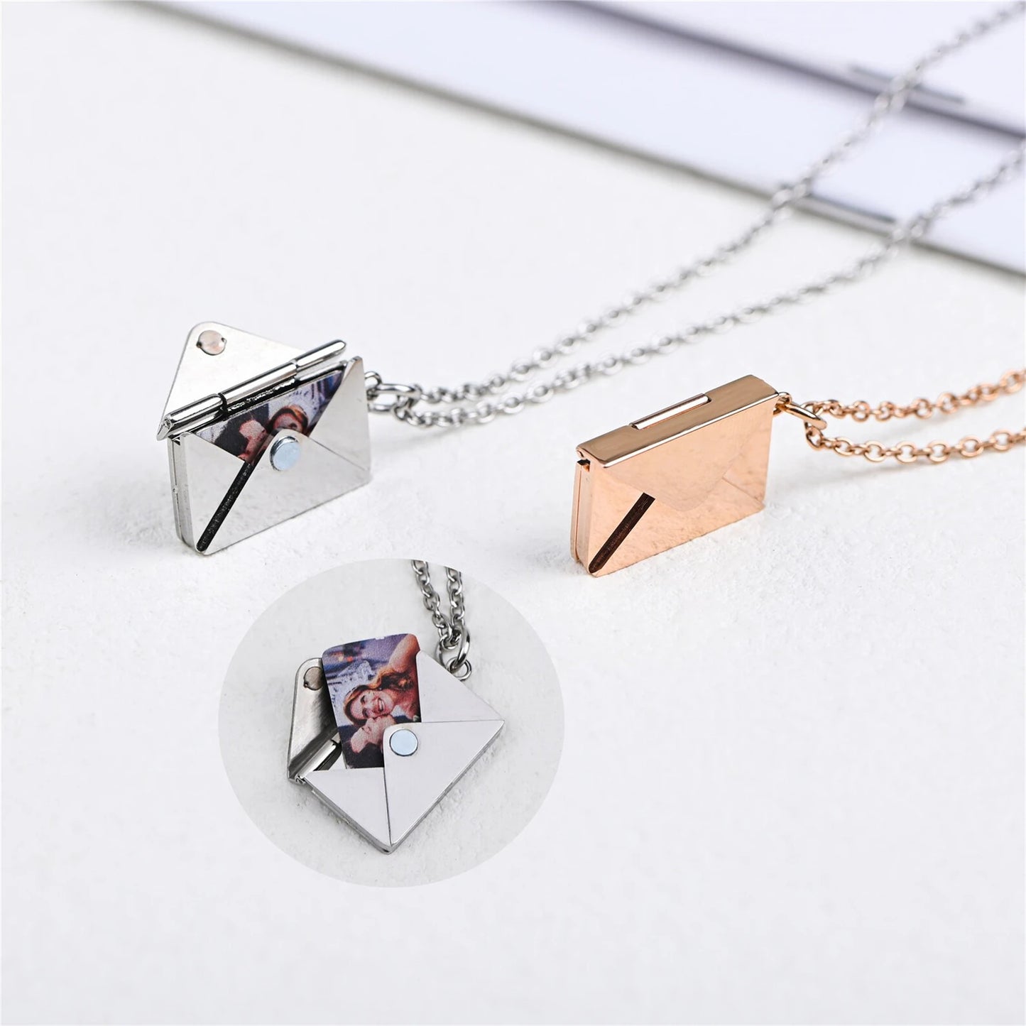 Secret Message Envelope Necklace.